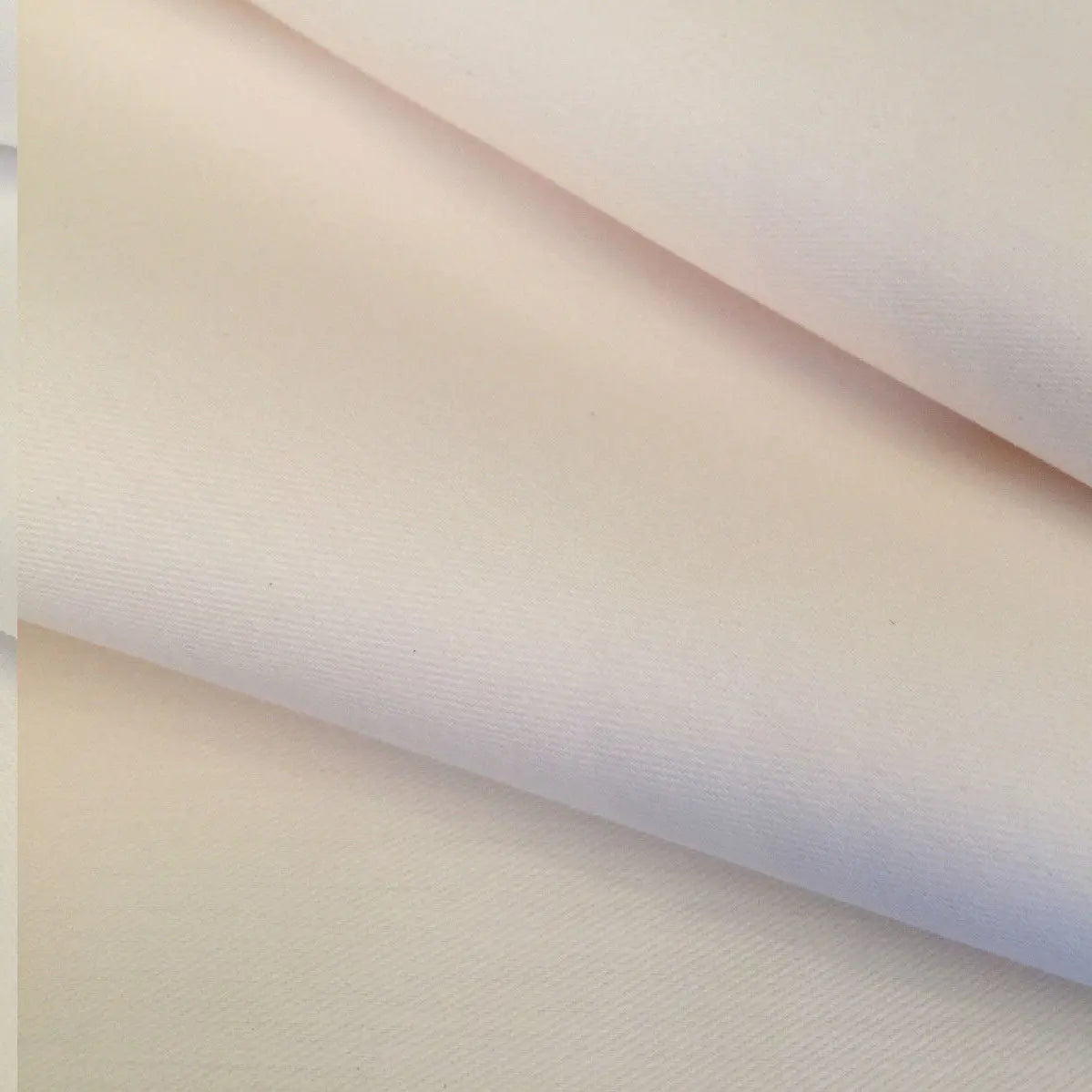 Ivory 54" Satin Twill Curtain Lining Fabric | Polycotton Satin 140cm Wide β Sold by the Meter