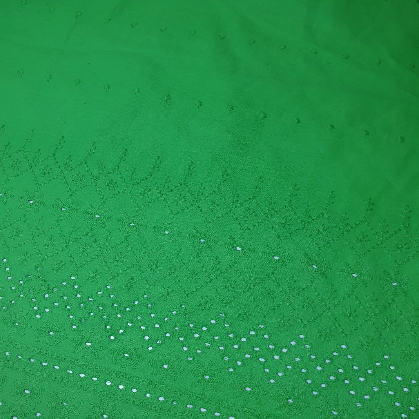 100% Cotton Voile Floral Embroidery Border Broderie Anglaise Fabric Dress Making Craft Material 44" Wide Sold By The Meter