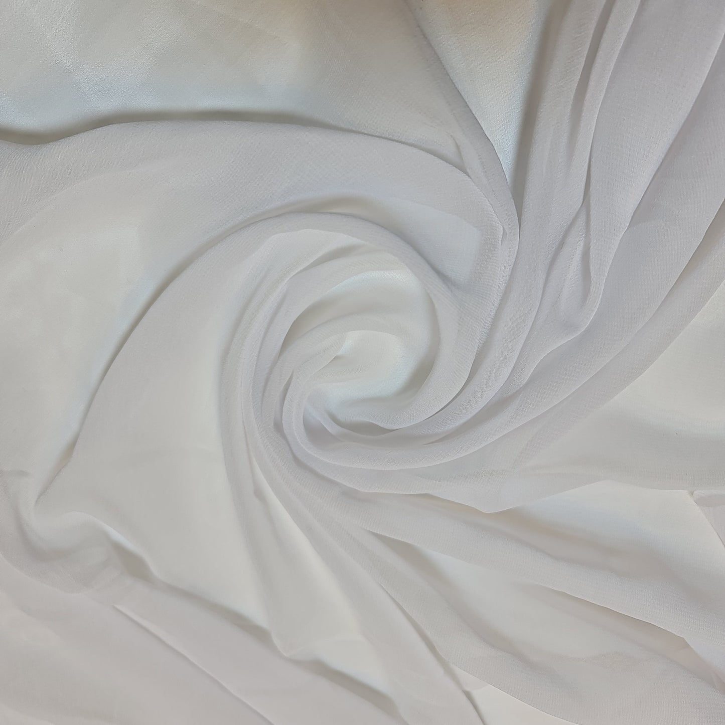 Chiffon Sheer Plain Soft Polyester Fabric – 44" Wide for Wedding, Dress & Craft – 30m Bolt/Roll