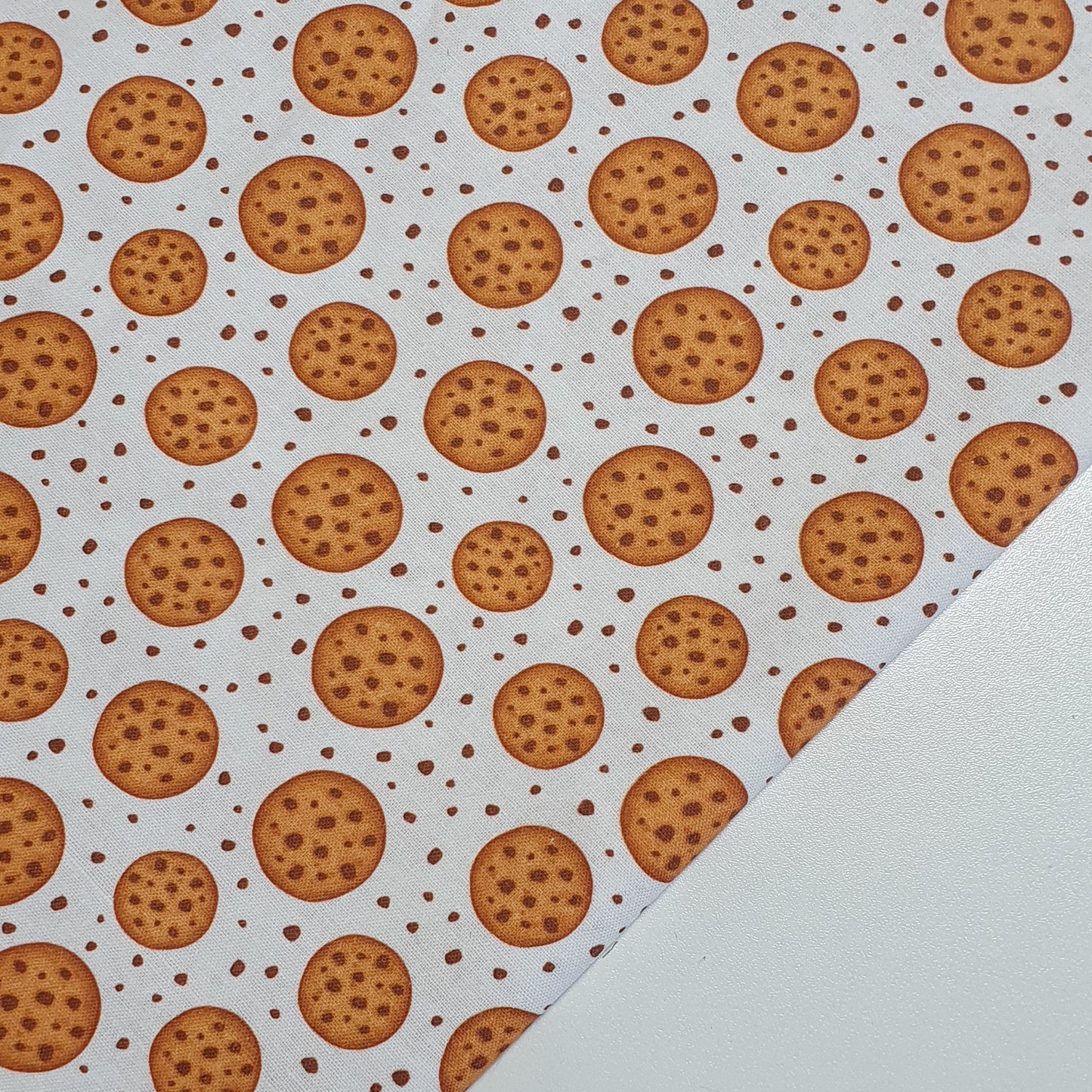 Deliciously Sweet 100% Cotton Fabric: Treats, Fruits & Macarons - 44” Wide for Quilting (Chocolate Chip Cookie)