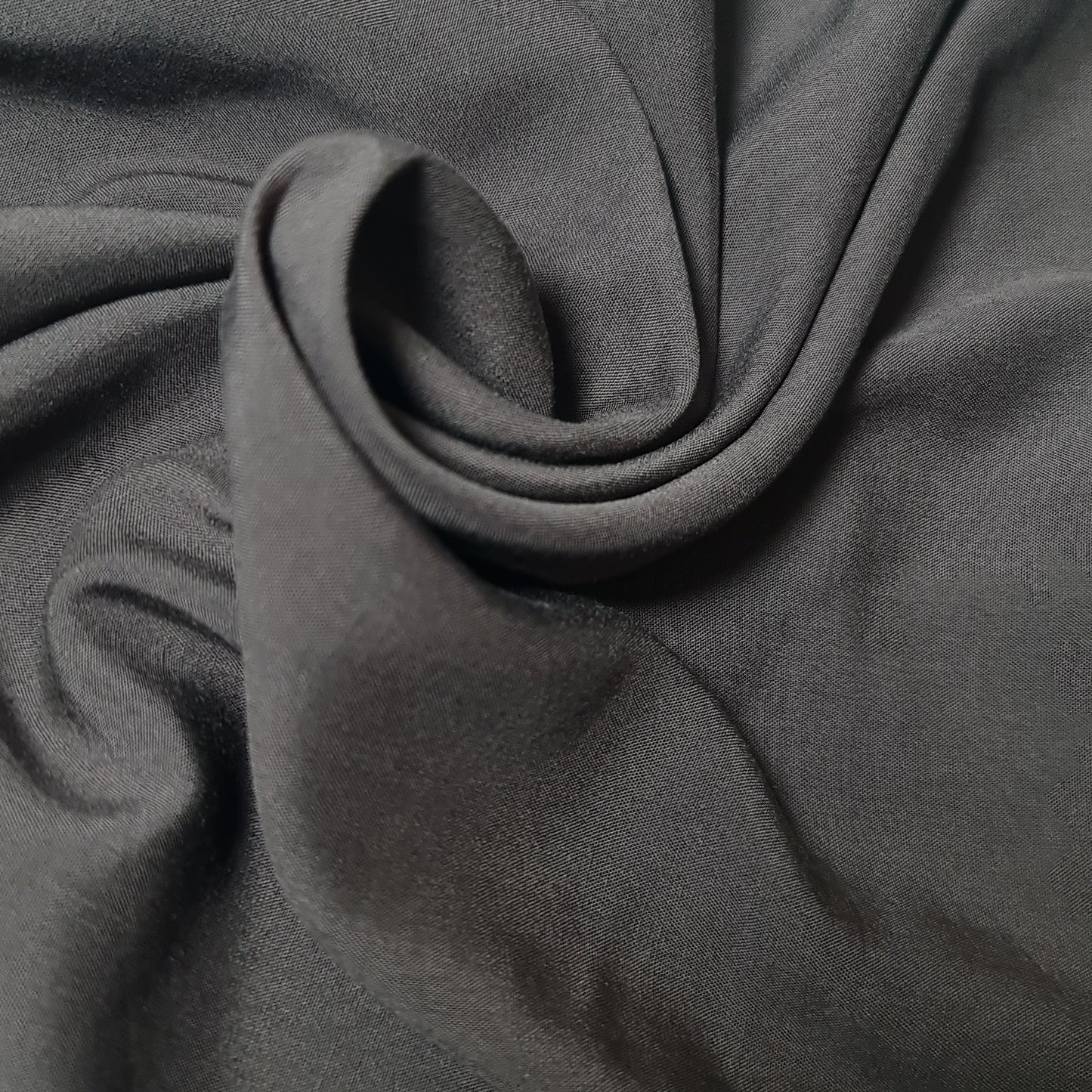 DARK BROWN PLAIN VISCOSE CHALLIS FABRIC SOFT NON STRETCH DRESS CRAFT MATERIAL 58" BY METER