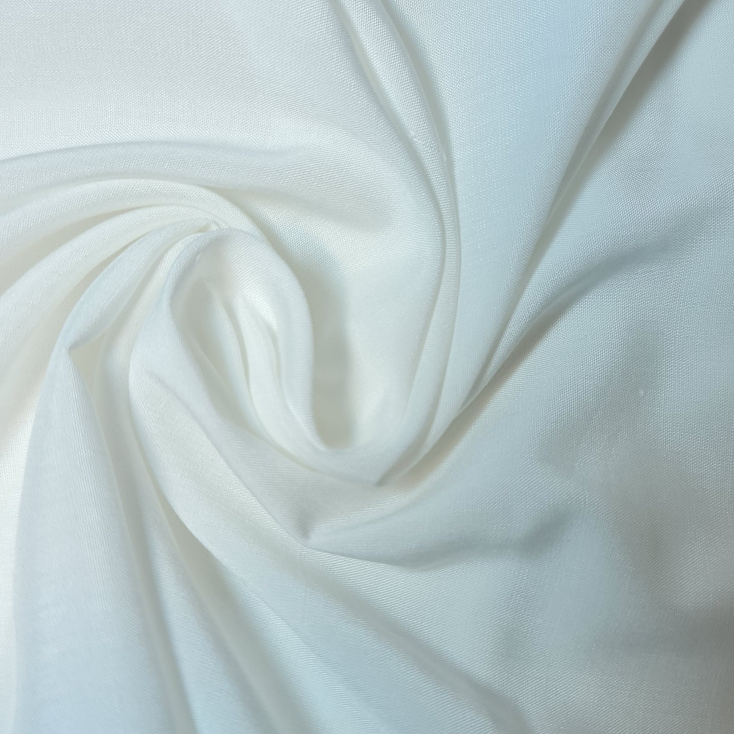 IVORY PLAIN VISCOSE CHALLIS FABRIC SOFT NON STRETCH DRESS CRAFT MATERIAL 58" BY METER