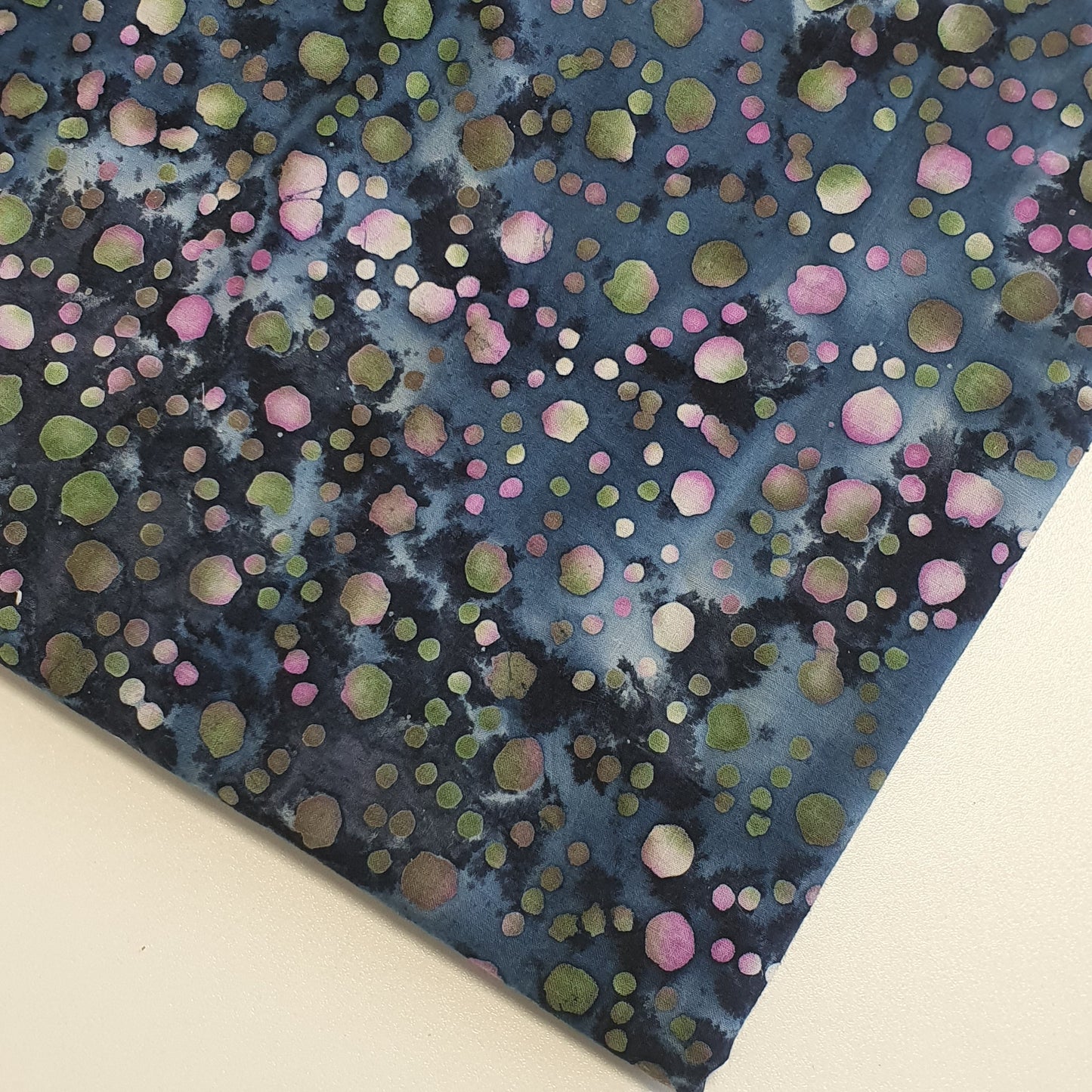 100% Cotton Batik Fabric | Hand-Dyed Multicolour Artisan Print 44" (112cm) Wide Patchwork, Quilting & Craft Material – Sold by the Meter