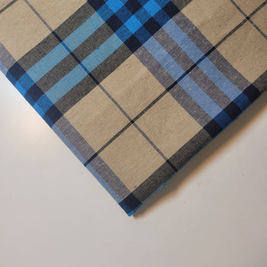 100% Cotton Tartan & Check Plaid Fabric – 58" Wide Stripe Dress, Quilting & Craft Material by the Metre