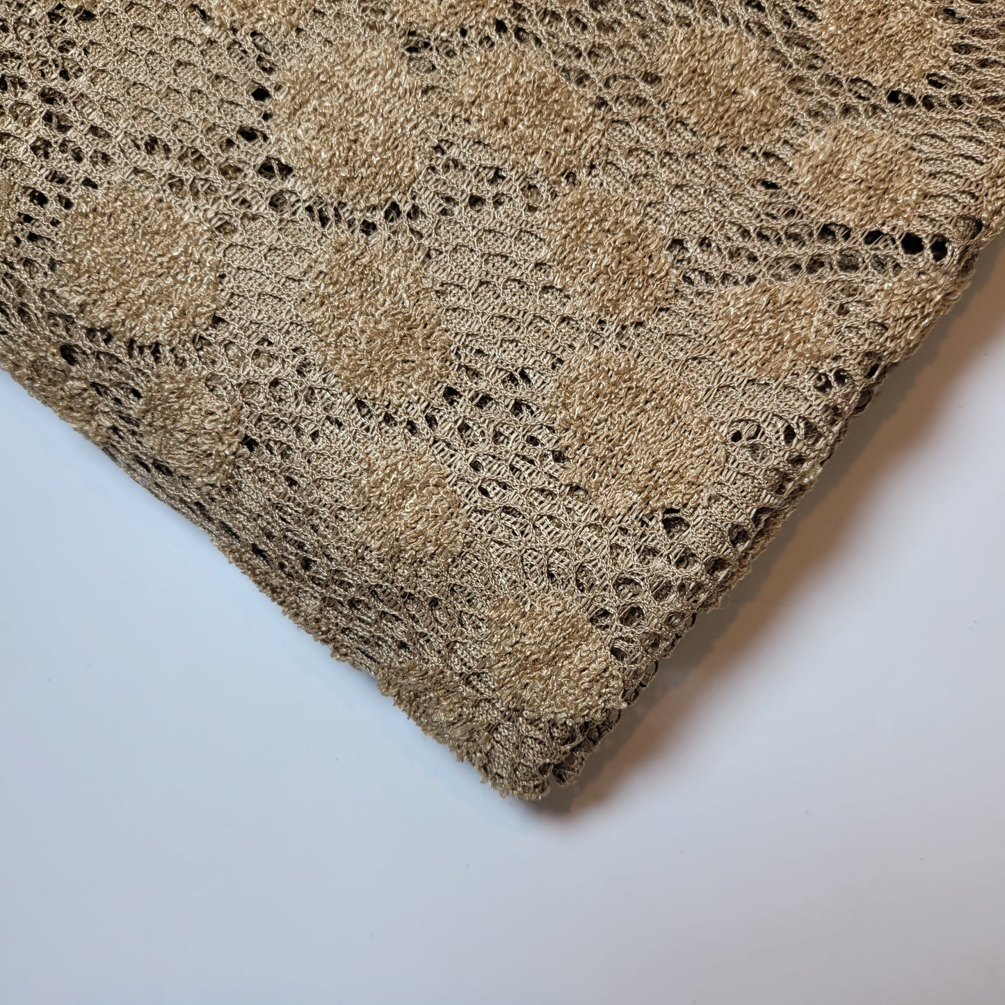 Floral Bridal Lace Fabric – 58" Wide Polyester Mesh & Elastane Blend Dress Material by the Meter