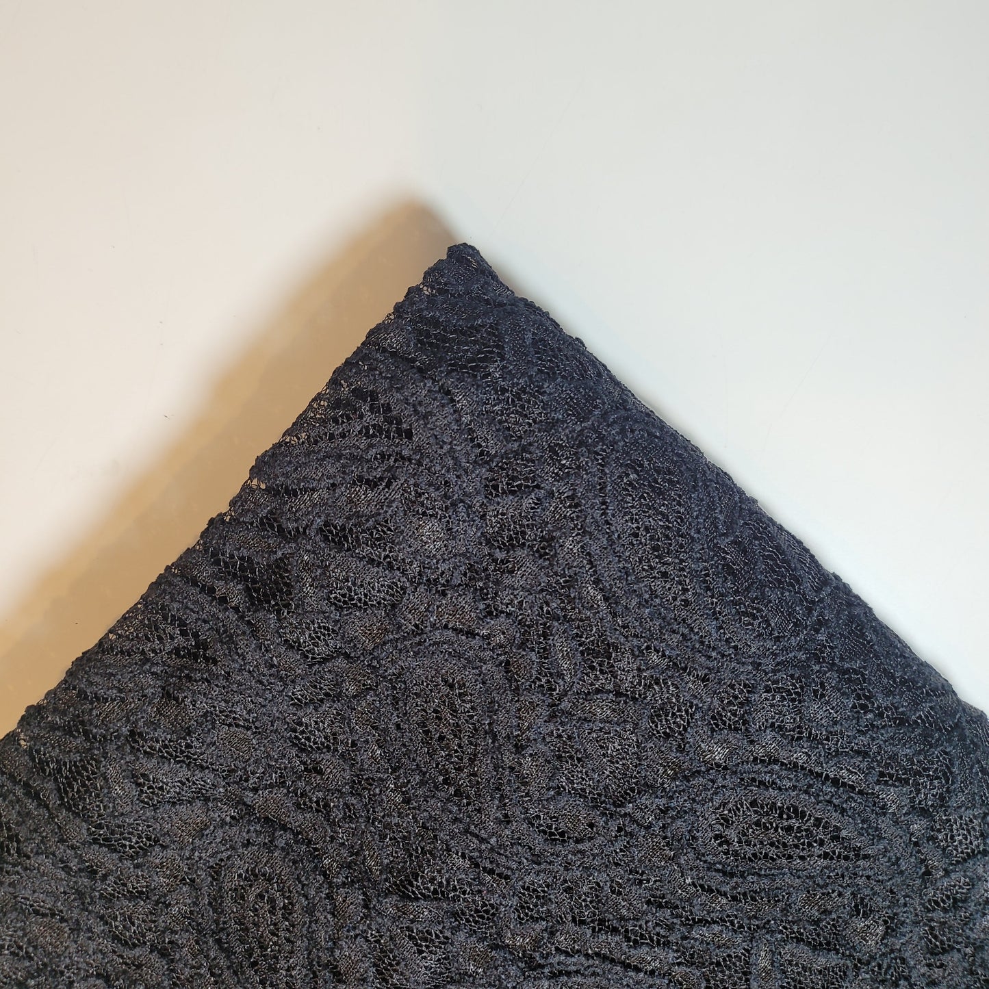 Floral Bridal Lace Fabric – 58" Wide Polyester Mesh & Elastane Blend Dress Material by the Meter