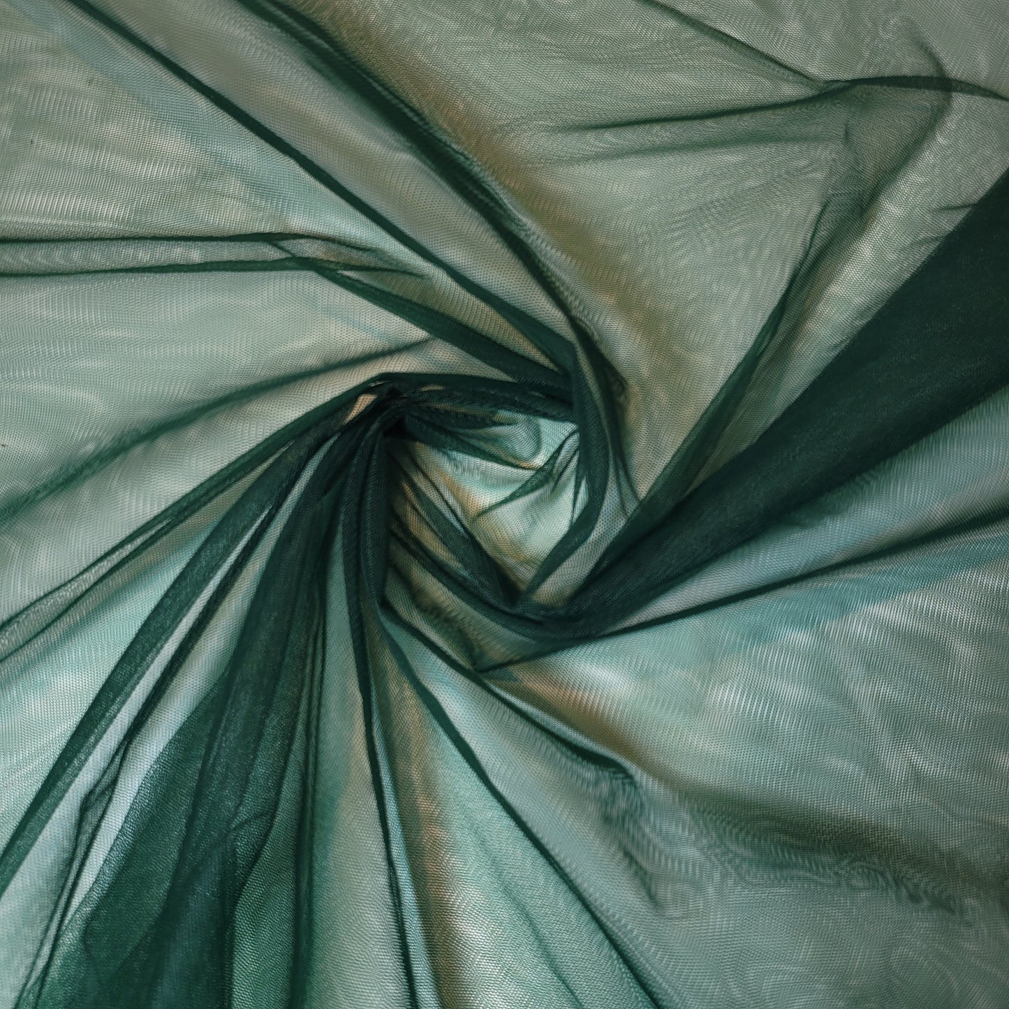 Bottle Green Premium Soft Plain Sheer Tulle Net Fabric Tutu Fairy Veil Bridal 45.0" (114.3 cm) By the Meter