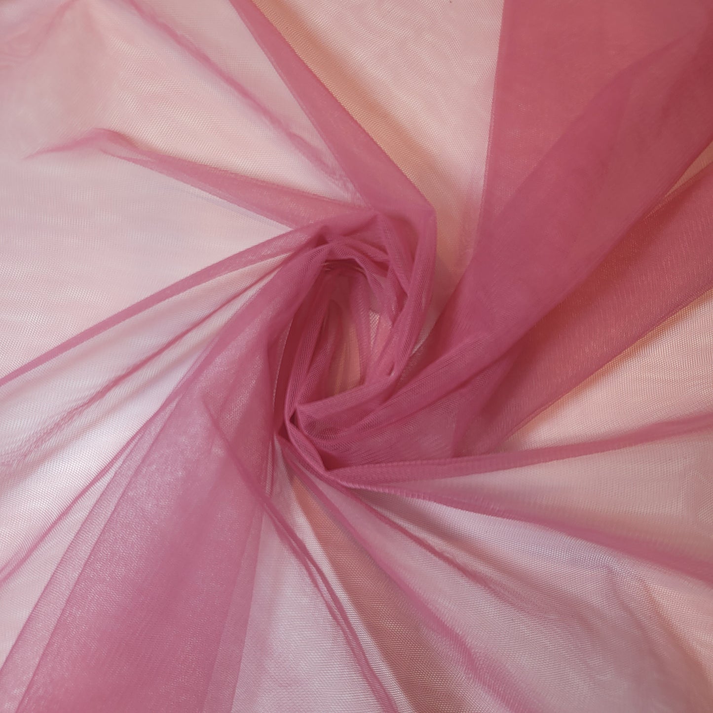 Bright Rose Premium Soft Plain Sheer Tulle Net Fabric Tutu Fairy Veil Bridal 58.0" (147.3 cm) By the Meter