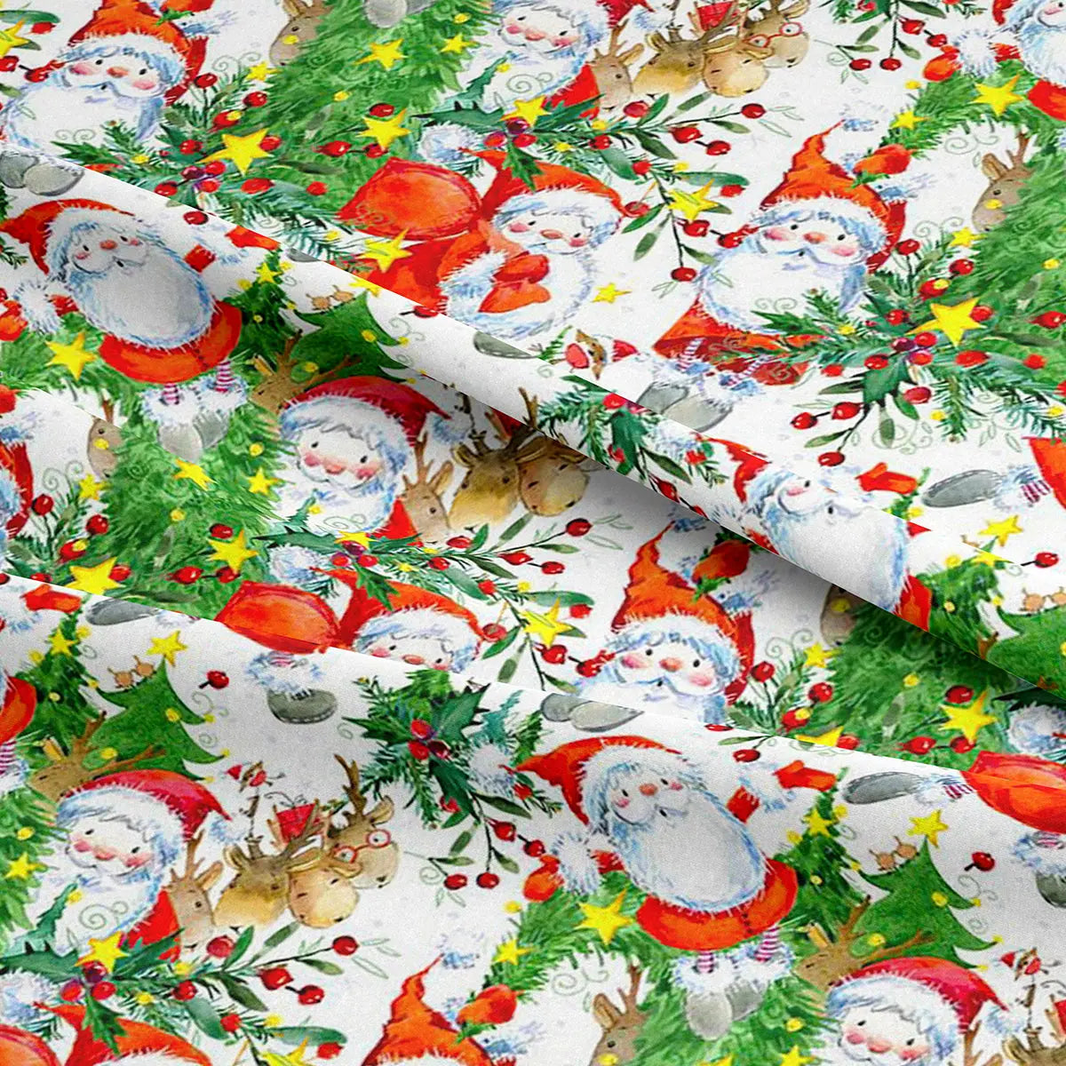 Christmas Digital Printed 100% Cotton Fabric | Festive Holiday Designs 150gsm 55" (140cm) Wide – Sold by the Meter