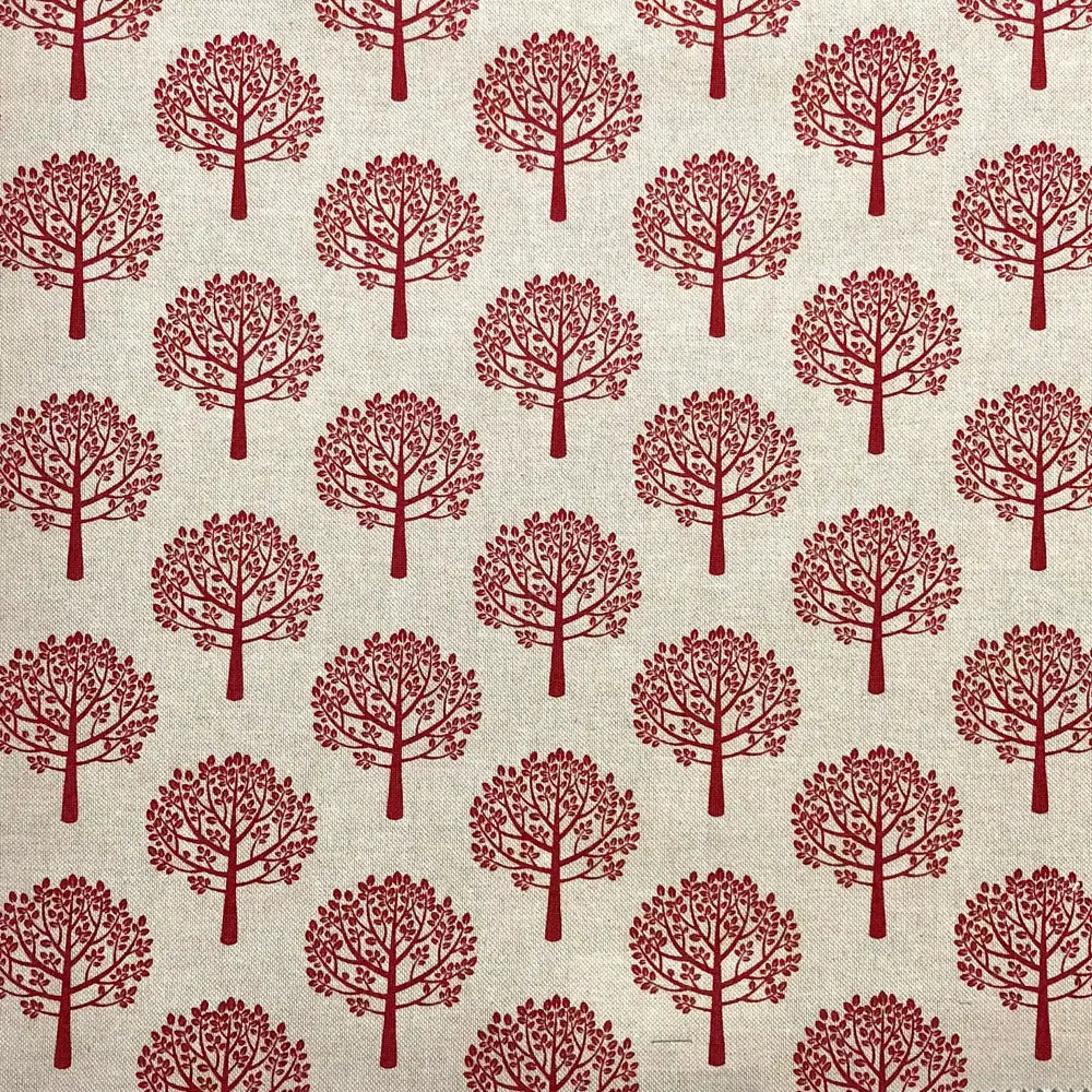 Linen Mulberry Trees Red (CL022)