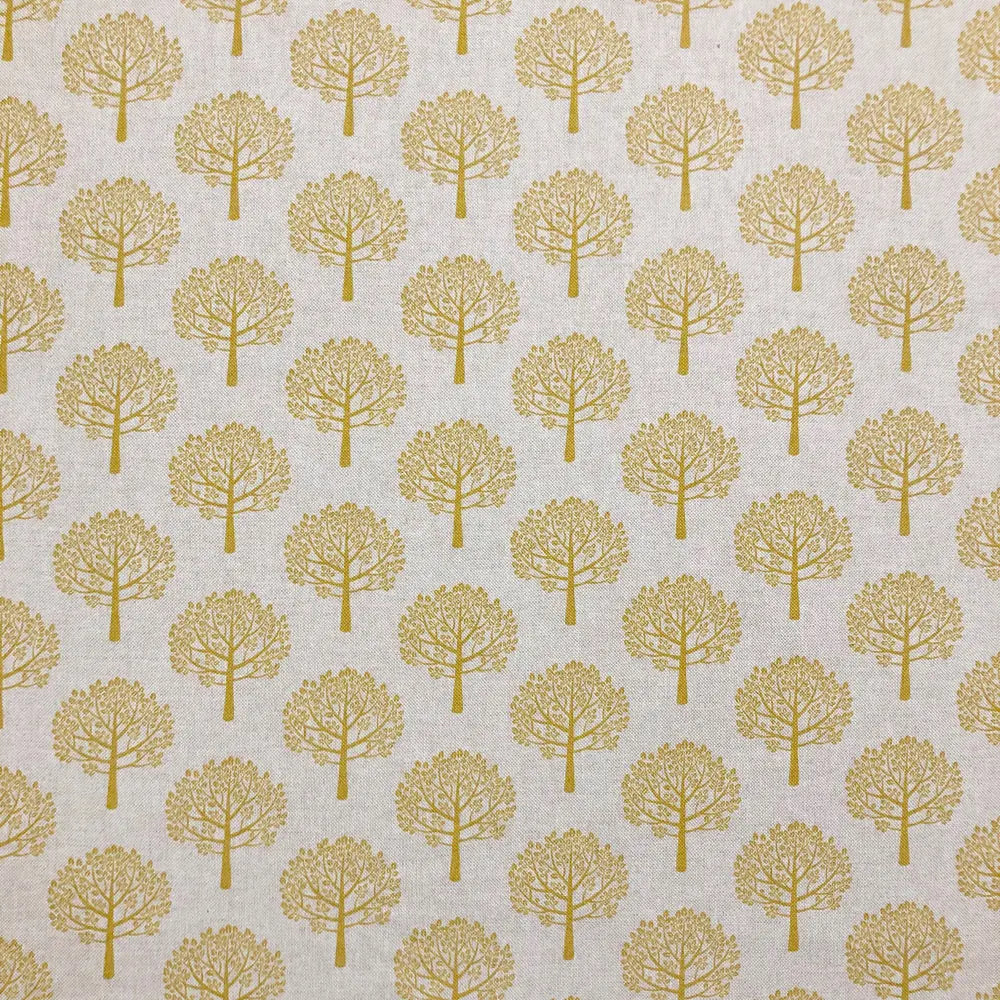 Linen Mulberry Trees Ochre (CL025)