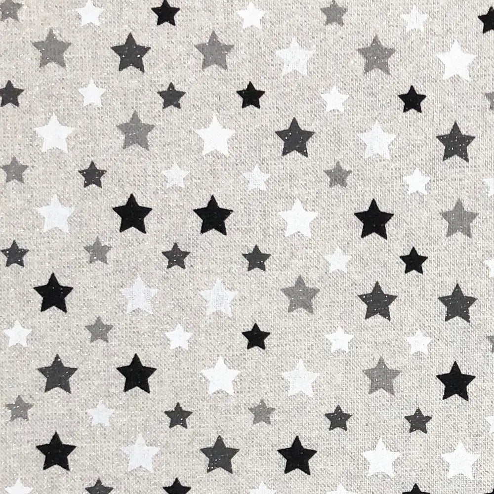 Sparkle Linen Stars Mono (CLS006)