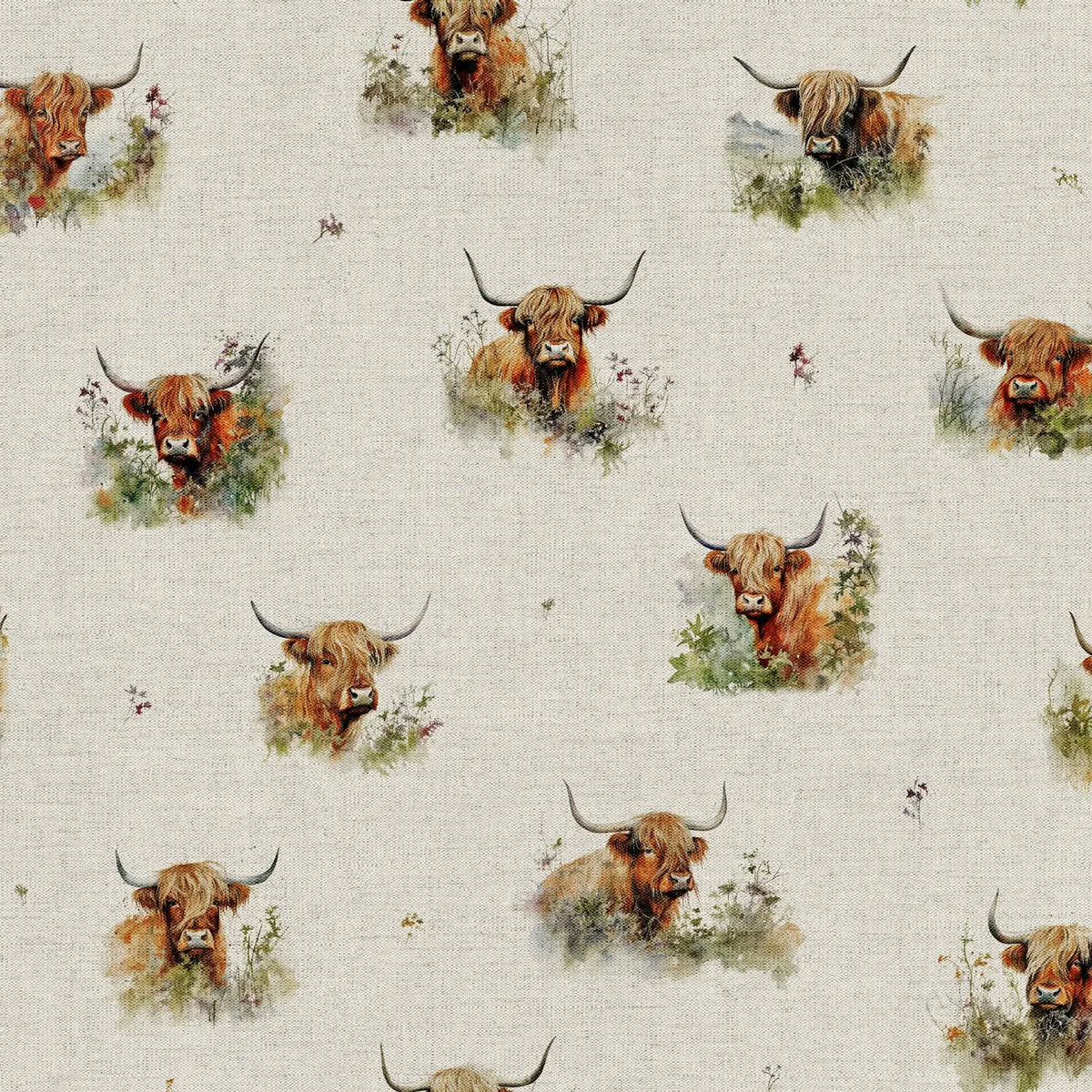 Hedgerow Highland Cow All Over (DCA062)