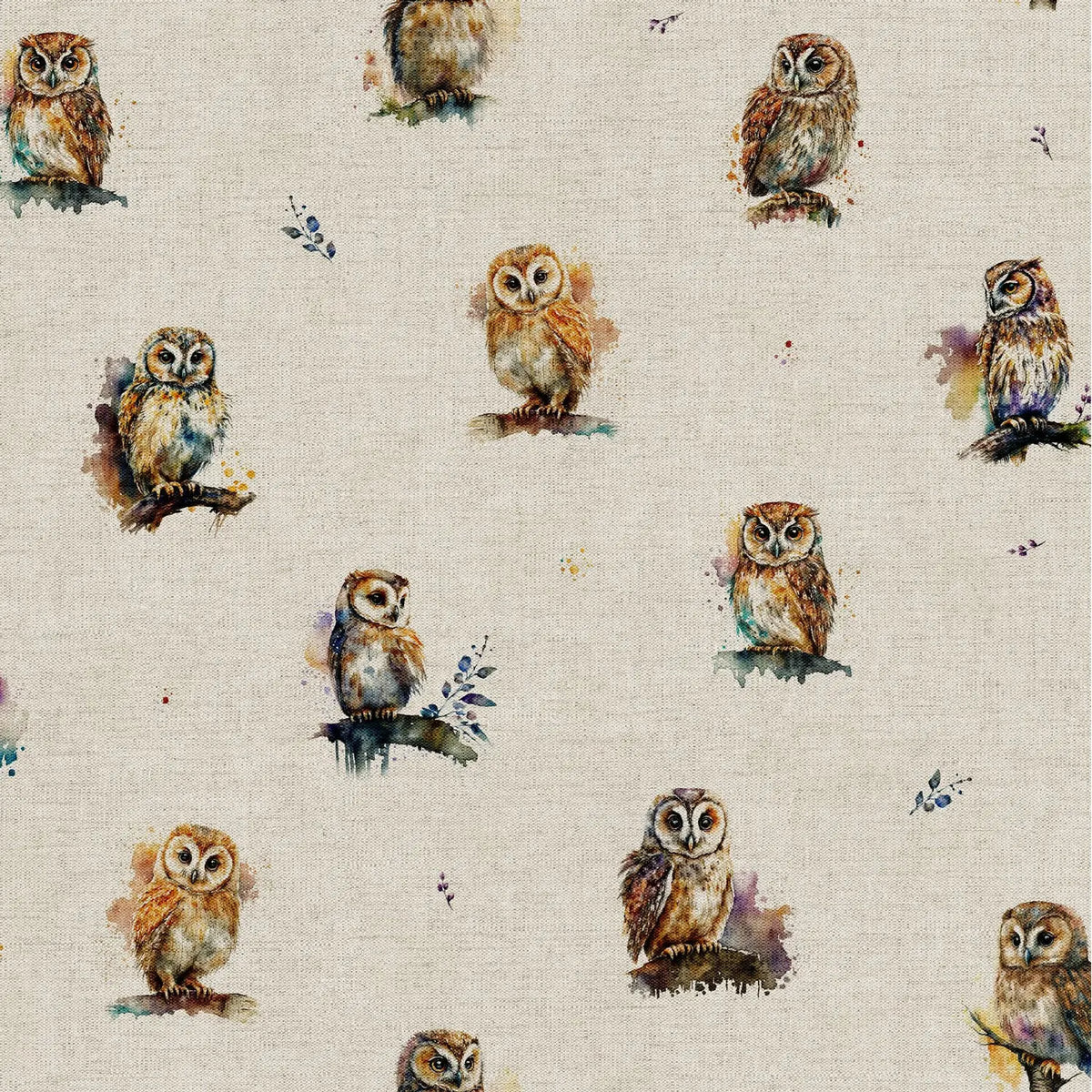 Watercolour Owl All Over (DCA066)