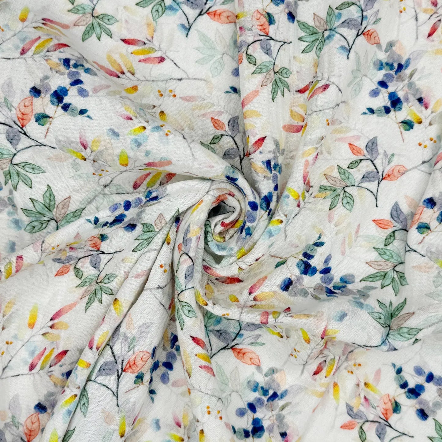 100% Cotton Printed Double Gauze Fabric | Soft Breathable Lightweight 52" (132cm) Wide Dressmaking & Craft Material – Sold by the Meter