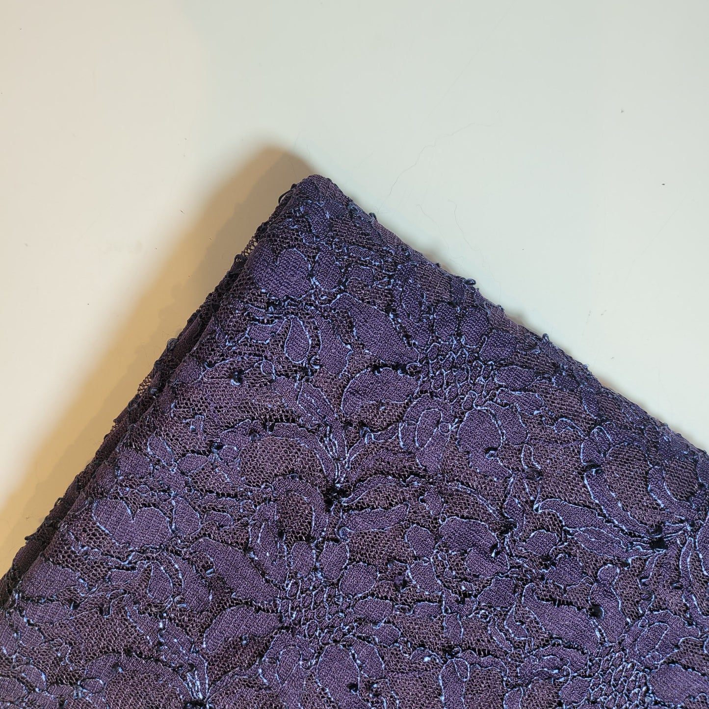 Floral Bridal Lace Fabric – 58" Wide Polyester Mesh & Elastane Blend Dress Material by the Meter