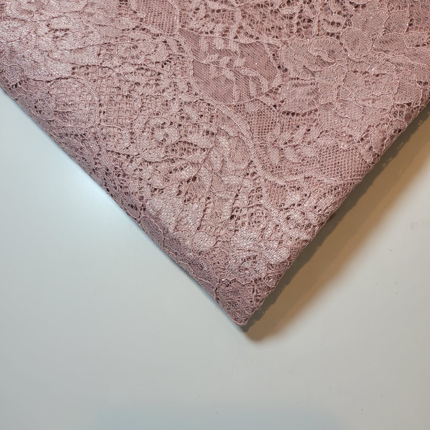 Floral Bridal Lace Fabric – 58" Wide Polyester Mesh & Elastane Blend Dress Material by the Meter