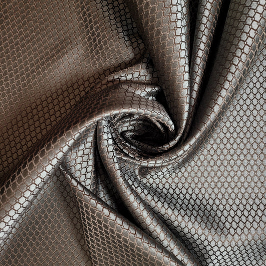 Geometric Stripes & Tartan Chenille Tapestry-Inspired Curtain & Upholstery Fabric – Medium to Heavyweight, 58" Wide (Grey Diamond Damask) - Textile Station