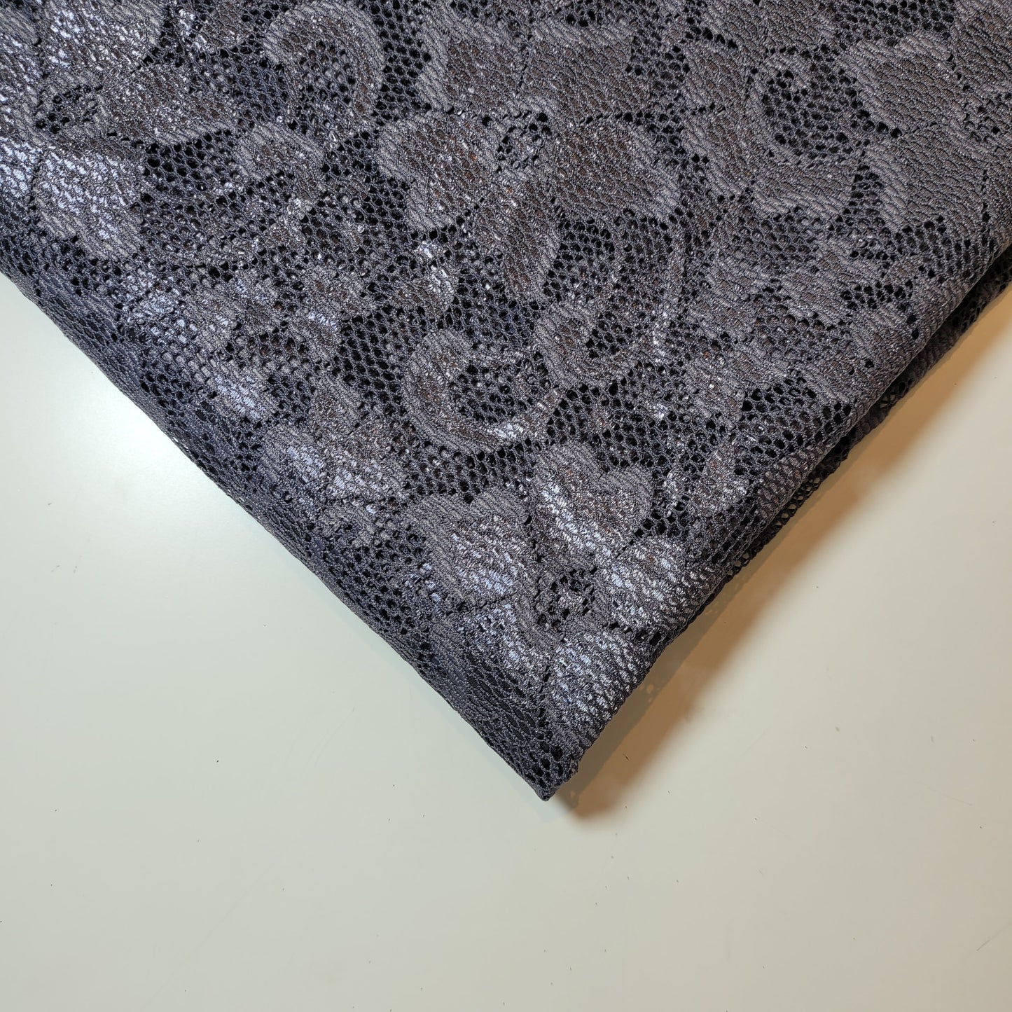 Floral Bridal Lace Fabric – 58" Wide Polyester Mesh & Elastane Blend Dress Material by the Meter
