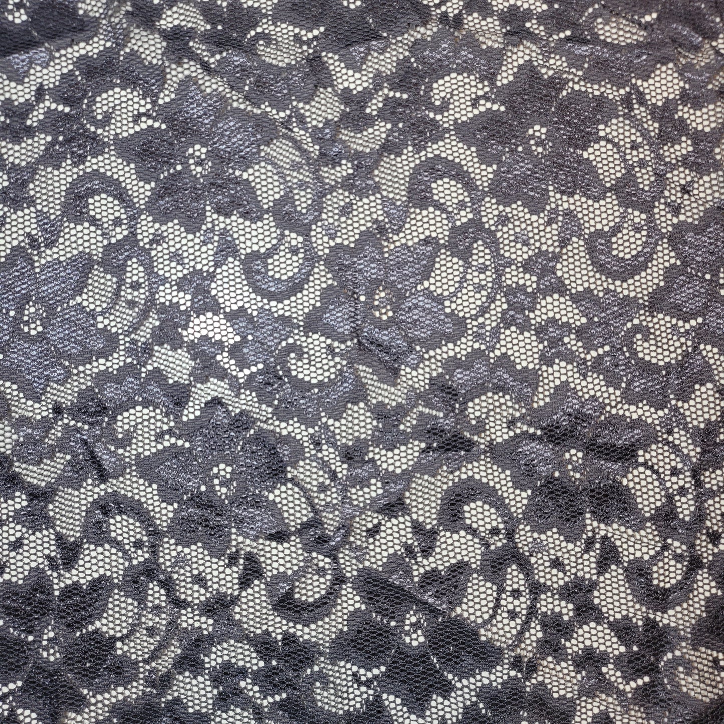 Floral Bridal Lace Fabric – 58" Wide Polyester Mesh & Elastane Blend Dress Material by the Meter