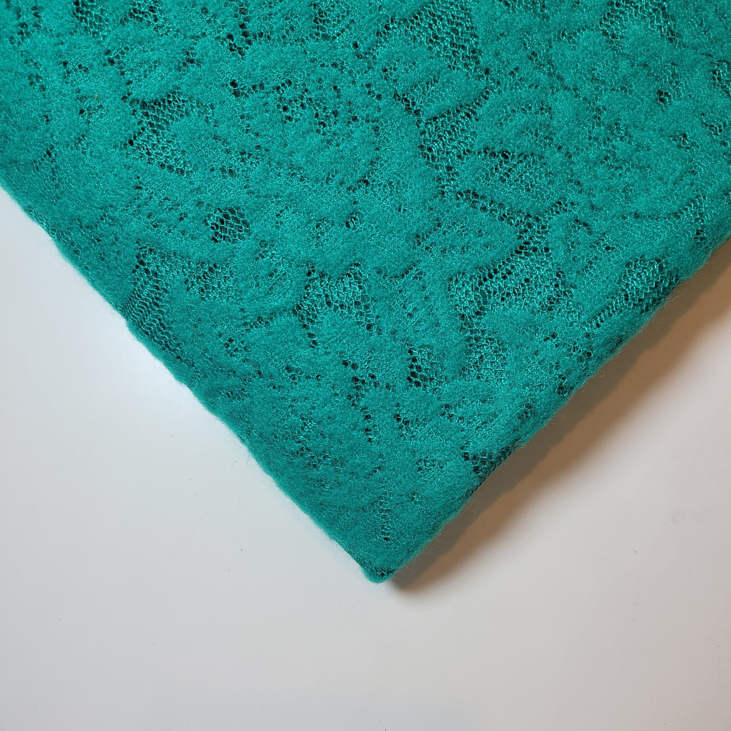 Floral Bridal Lace Fabric – 58" Wide Polyester Mesh & Elastane Blend Dress Material by the Meter