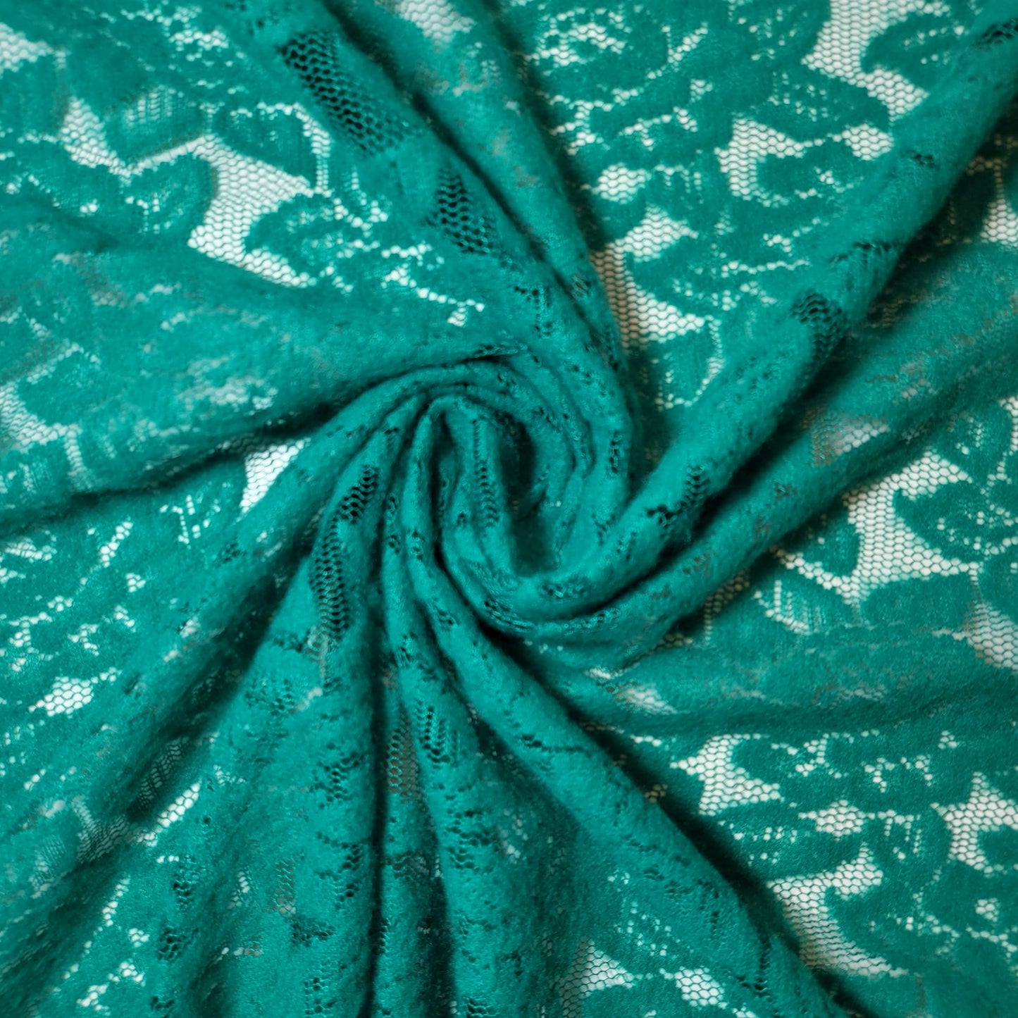 Floral Bridal Lace Fabric – 58" Wide Polyester Mesh & Elastane Blend Dress Material by the Meter