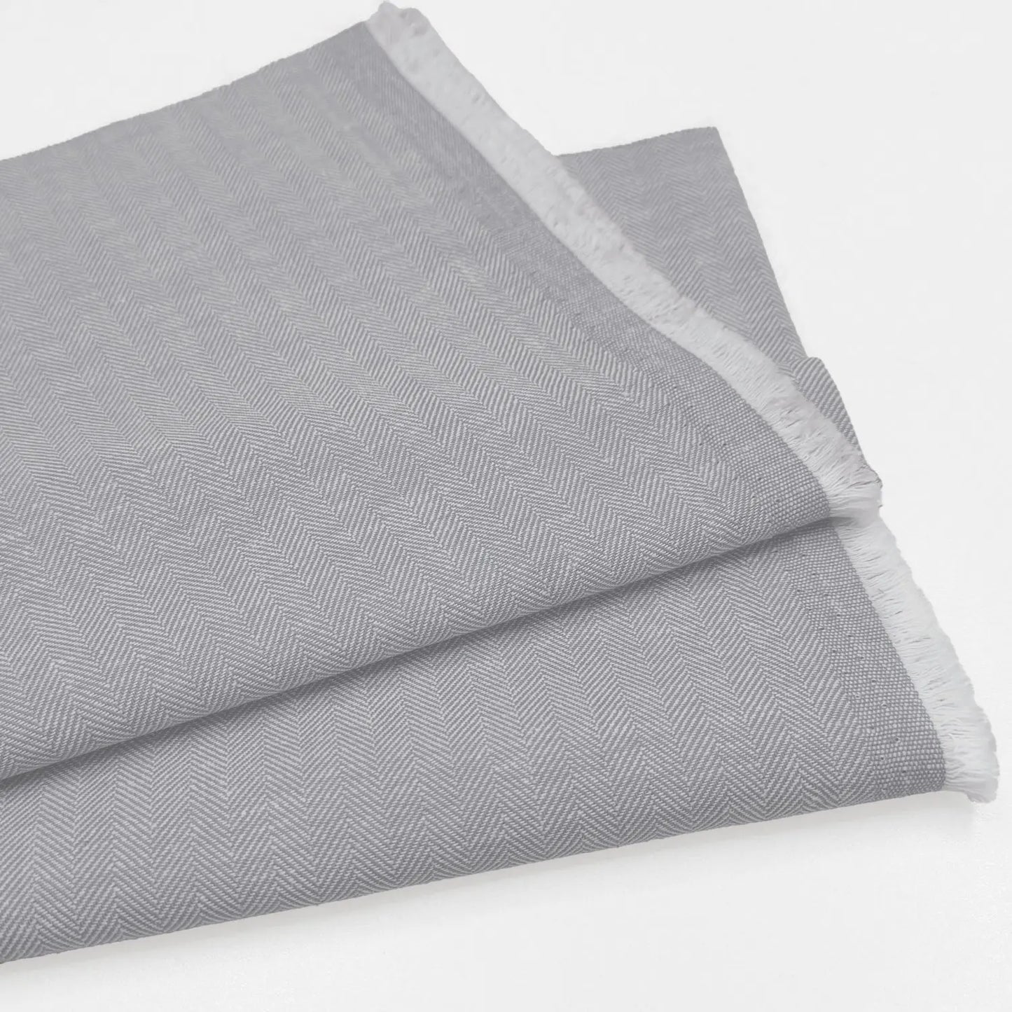 Linen Cotton Herringbone Fabric | 30% Linen 70% Cotton 185gsm 58" (147cm) Wide Dressmaking & Furnishing Fabric β Sold by the Meter