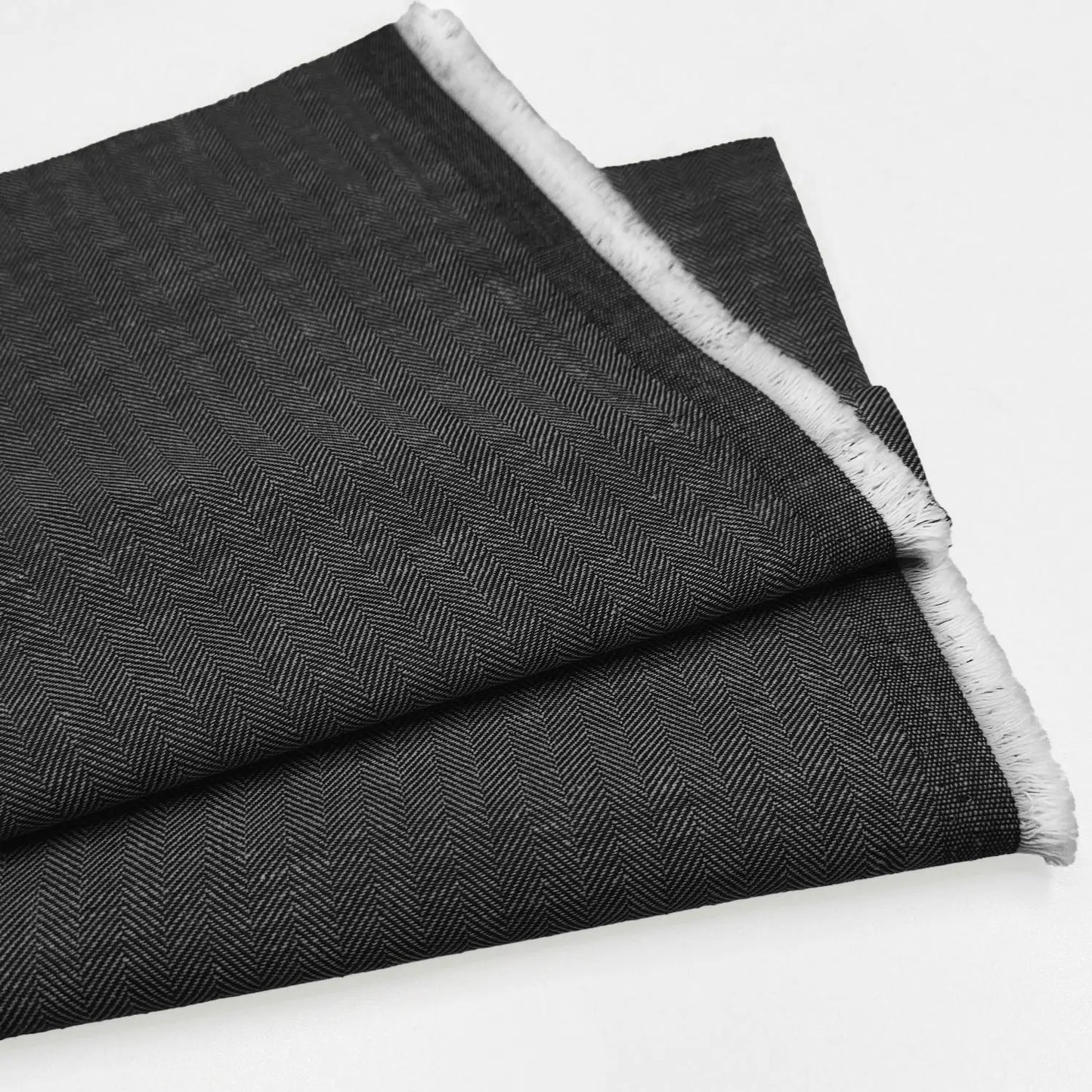 Linen Cotton Herringbone Fabric | 30% Linen 70% Cotton 185gsm 58" (147cm) Wide Dressmaking & Furnishing Fabric β Sold by the Meter