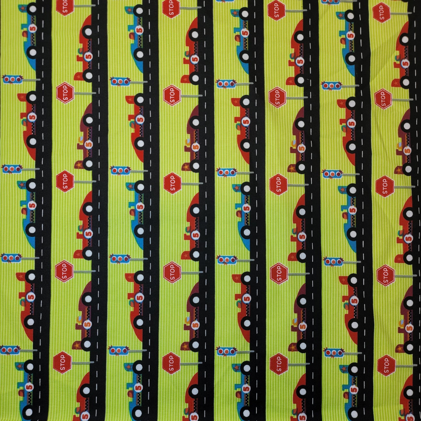 Soft 100% Cotton Floral Fabric for Kids’ Sewing and Quilting – 44" Wide, Perfect for Dresses and Crafts (Lime F1 Cars)