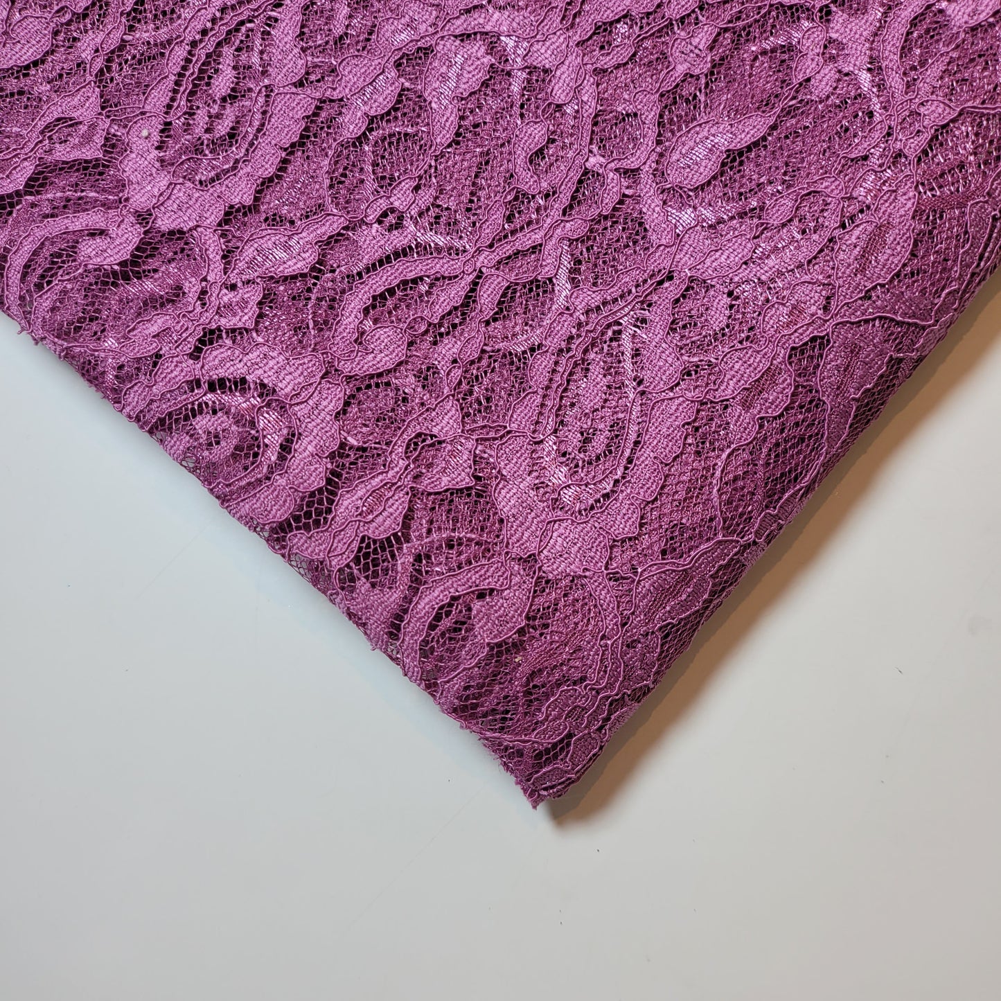 Floral Bridal Lace Fabric – 58" Wide Polyester Mesh & Elastane Blend Dress Material by the Meter