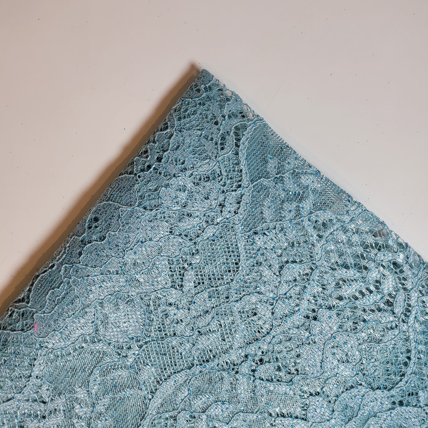 Floral Bridal Lace Fabric – 58" Wide Polyester Mesh & Elastane Blend Dress Material by the Meter