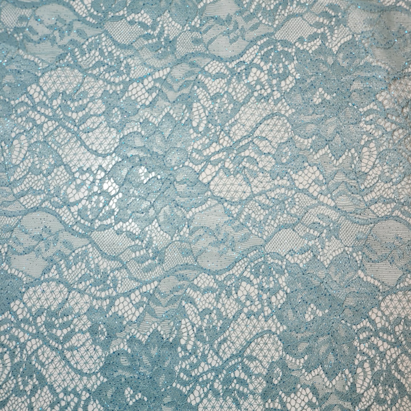 Floral Bridal Lace Fabric – 58" Wide Polyester Mesh & Elastane Blend Dress Material by the Meter