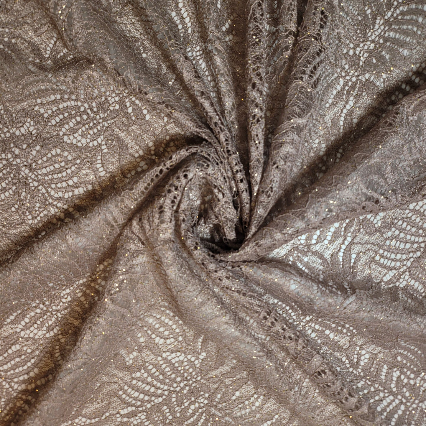Floral Bridal Lace Fabric – 58" Wide Polyester Mesh & Elastane Blend Dress Material by the Meter