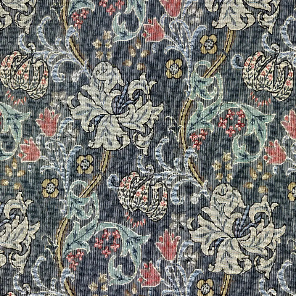 William Morris Tapestry Fabric – Luxury Cotton Rich Side-Matching 55" (140cm) Wide – 15M Roll