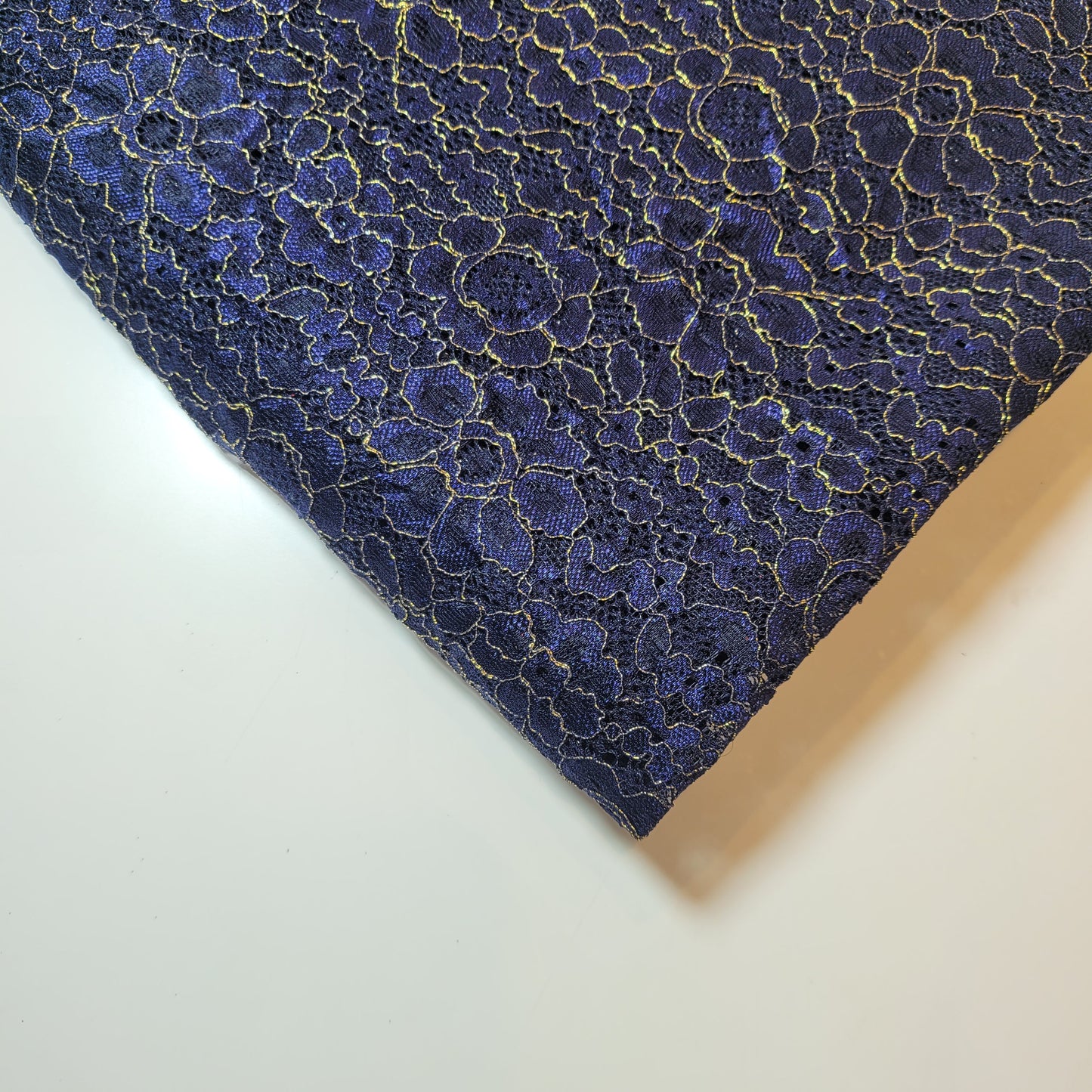 Floral Bridal Lace Fabric – 58" Wide Polyester Mesh & Elastane Blend Dress Material by the Meter