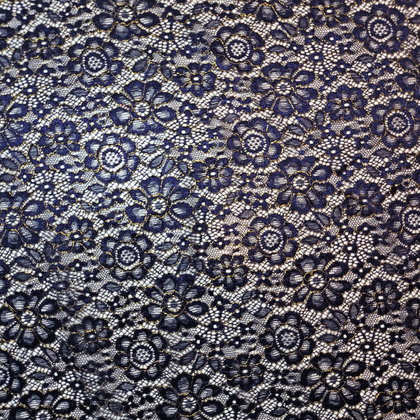 Floral Bridal Lace Fabric – 58" Wide Polyester Mesh & Elastane Blend Dress Material by the Meter
