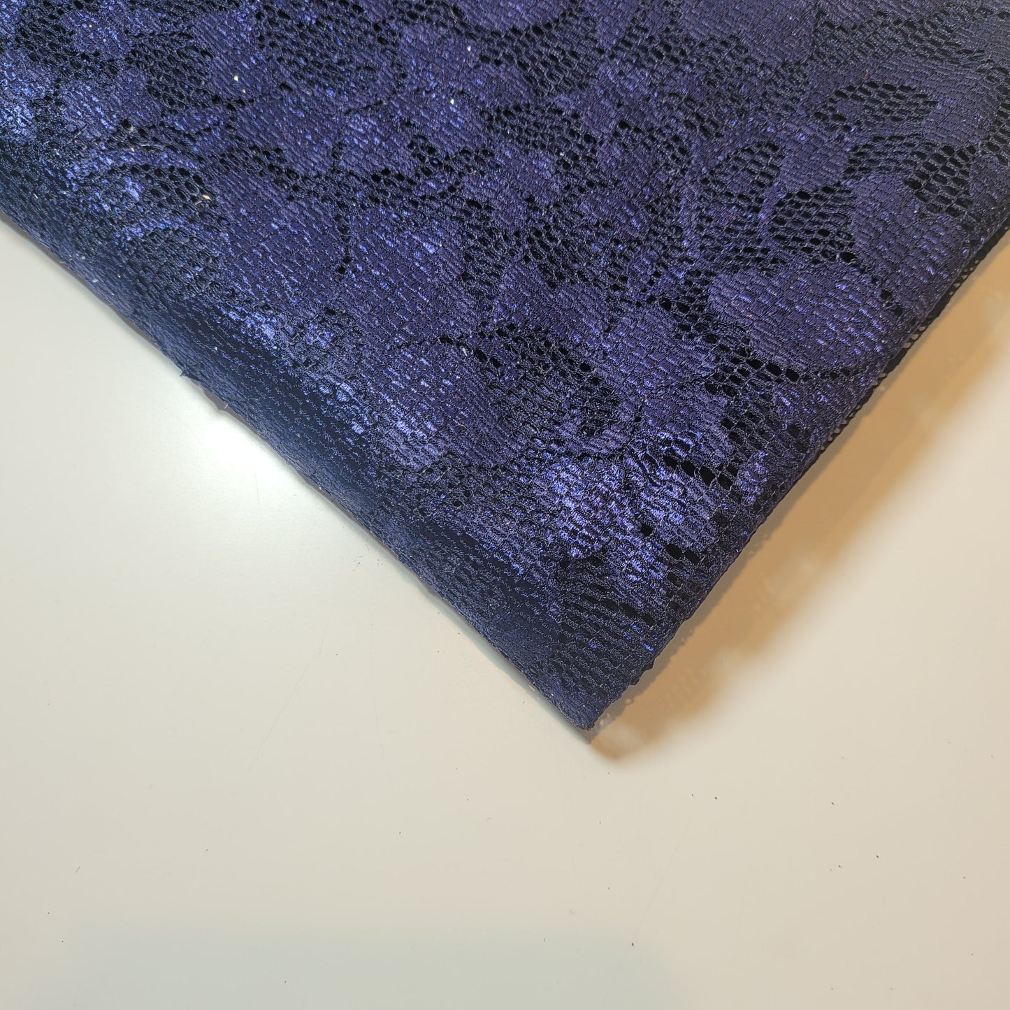 Floral Bridal Lace Fabric – 58" Wide Polyester Mesh & Elastane Blend Dress Material by the Meter