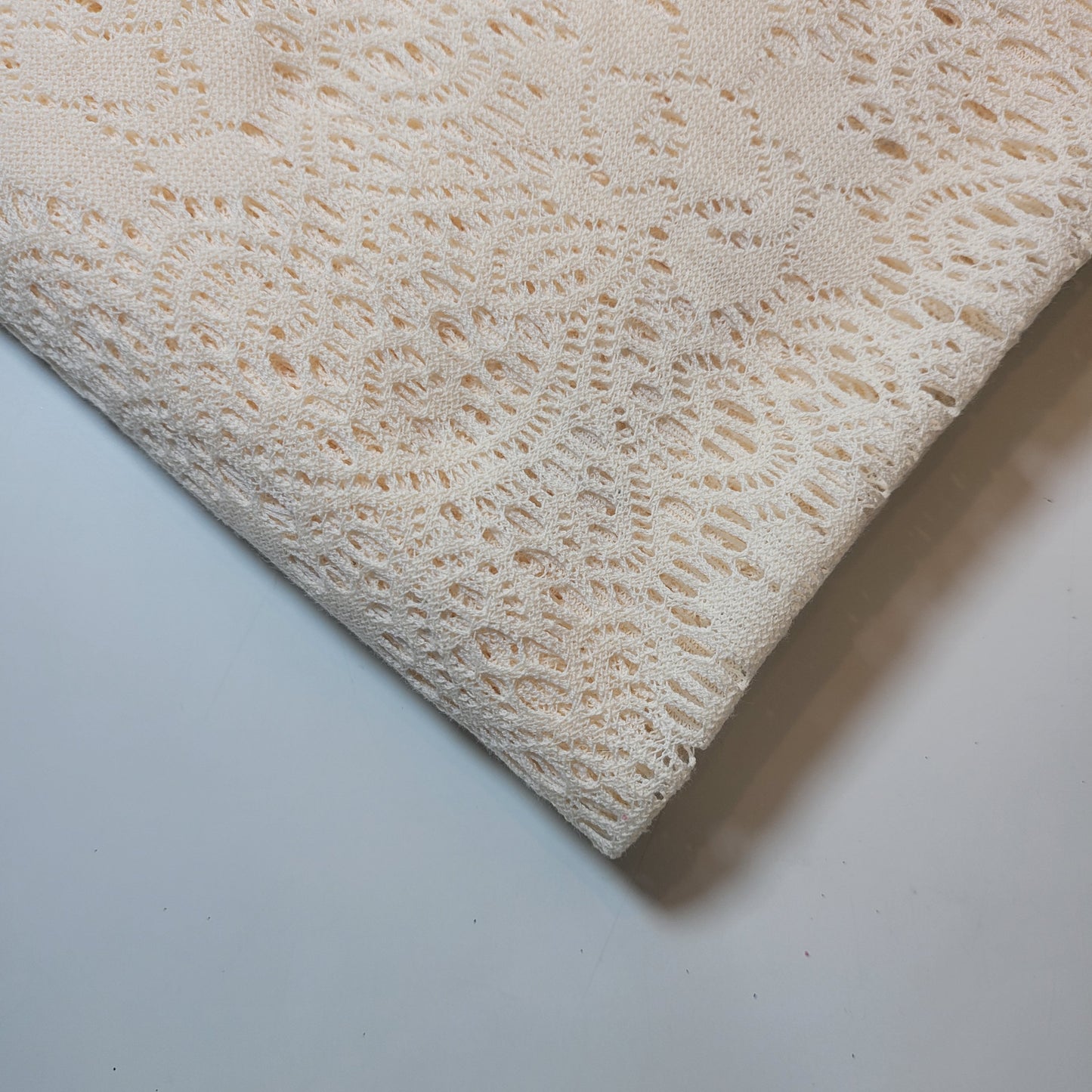 Floral Bridal Lace Fabric – 58" Wide Polyester Mesh & Elastane Blend Dress Material by the Meter