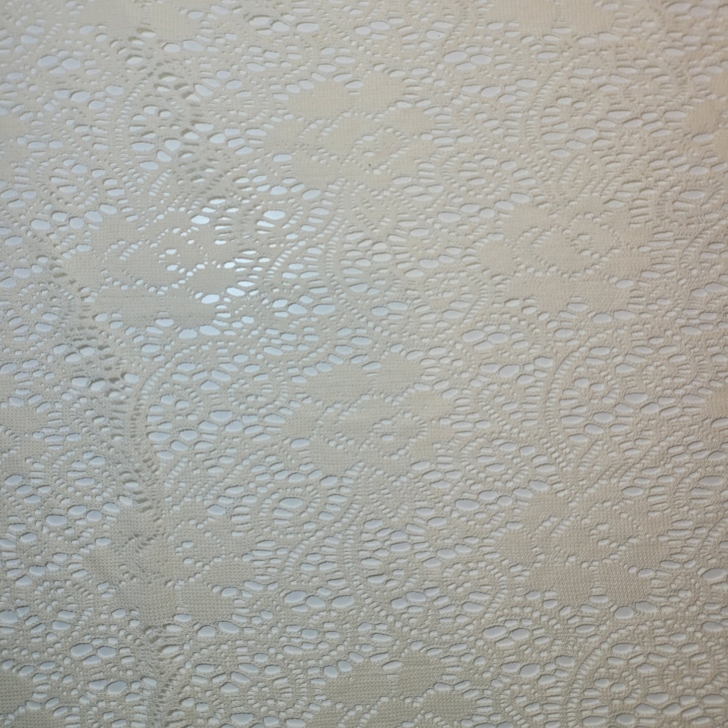 Floral Bridal Lace Fabric – 58" Wide Polyester Mesh & Elastane Blend Dress Material by the Meter