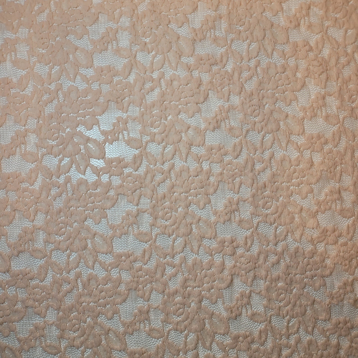 Floral Bridal Lace Fabric – 58" Wide Polyester Mesh & Elastane Blend Dress Material by the Meter