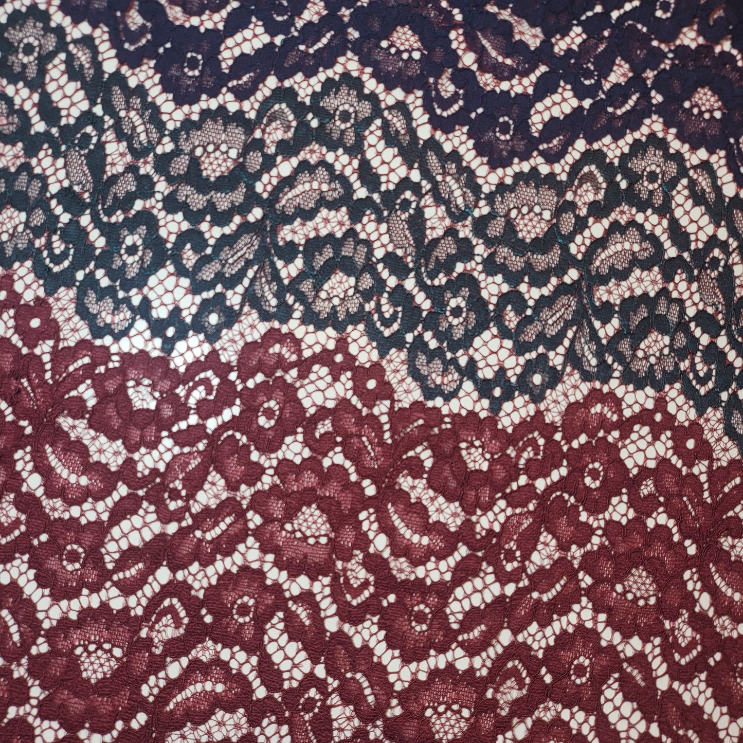 Floral Bridal Lace Fabric – 58" Wide Polyester Mesh & Elastane Blend Dress Material by the Meter