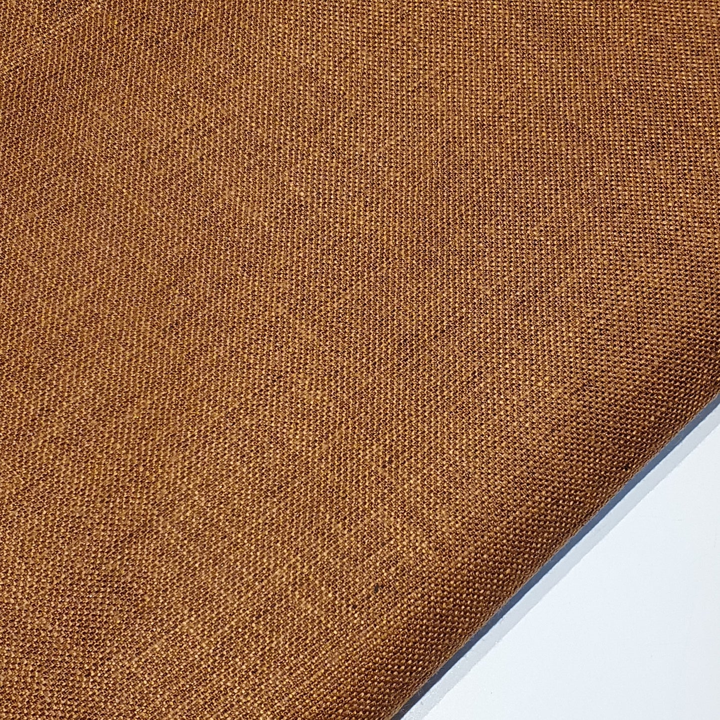 Plain 100% Cotton Linen Fabric – 58" Wide for Dressmaking, Crafting & Quilting – Sold by the Metre Rust