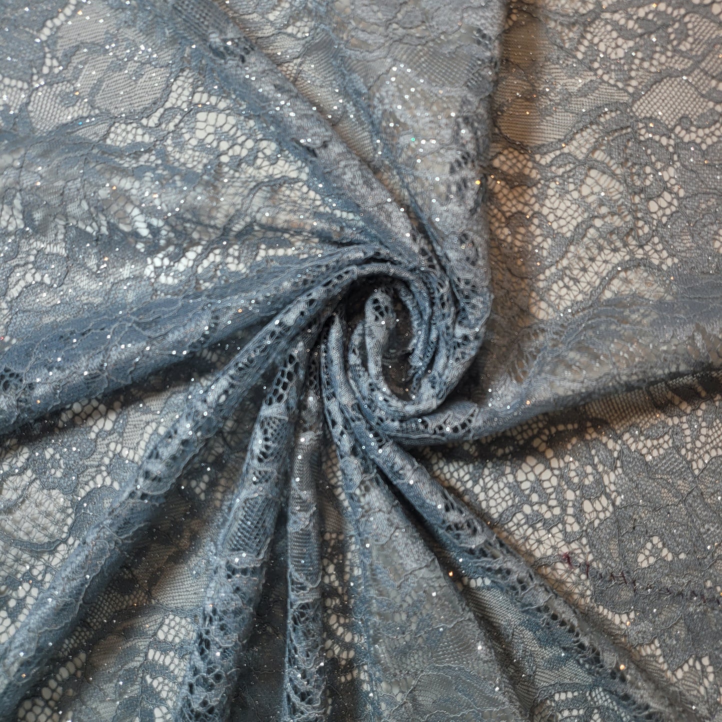 Floral Bridal Lace Fabric – 58" Wide Polyester Mesh & Elastane Blend Dress Material by the Meter