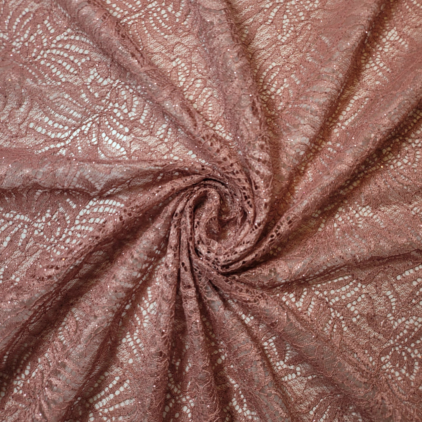 Floral Bridal Lace Fabric – 58" Wide Polyester Mesh & Elastane Blend Dress Material by the Meter