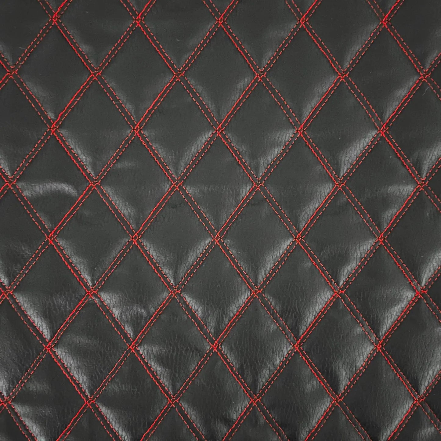 Upholstery Vinyl Leatherette Stitched Diamond Pattern | PVC 140cm Wide β Sold by the Meter