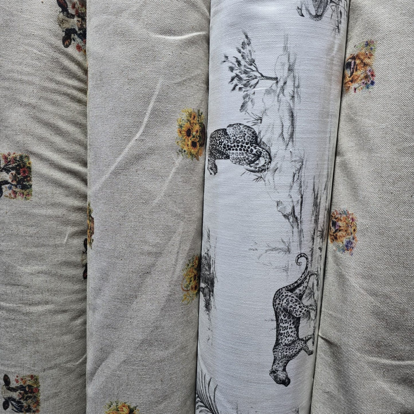 Panama Fabric and Cushion Panel Linen Look Farm Home Decor Material 58" By The Meter