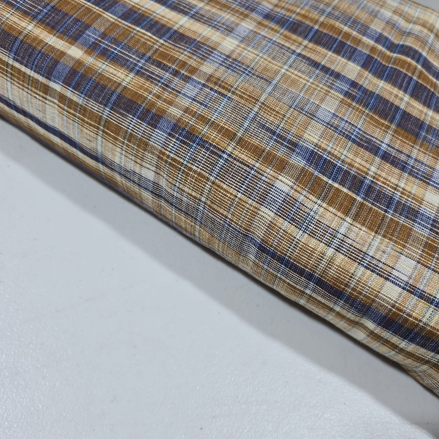 Yarn Dyed Striped Khadi 100% Cotton Fabric 44" Woven Dress Craft Material By The Meter