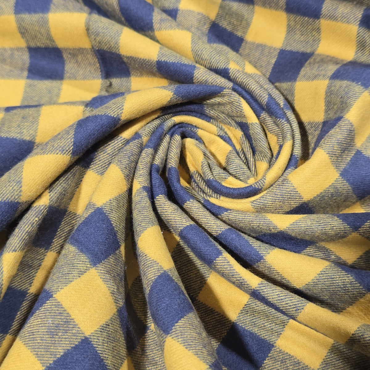 Yellow Blue Buffalo Check