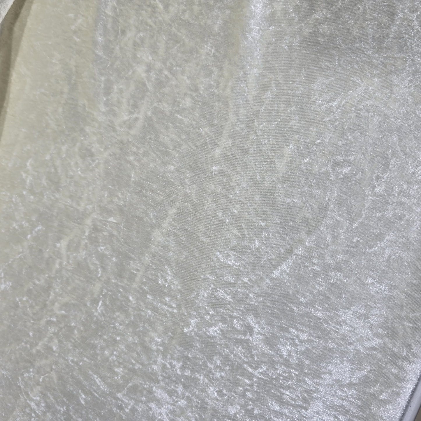 Premium Crushed Stretch Velvet Fabric Cream Velour Dress Upholstery Craft Material 58" / 150cm Wide by the Metre