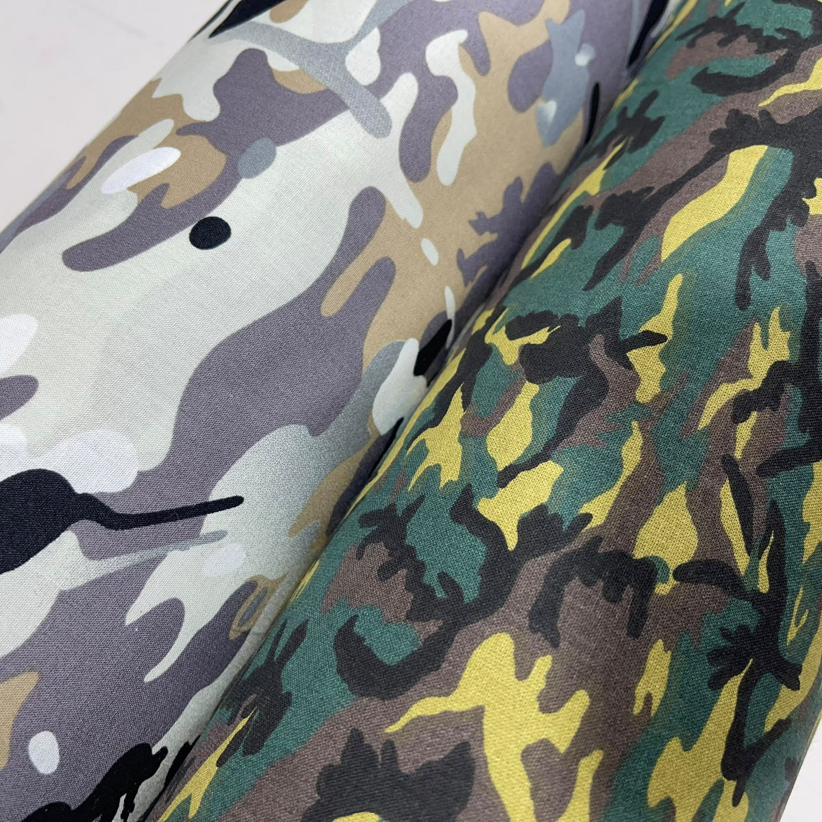 Teal Camo 100% Cotton Poplin Army Camouflage Print Dress Craft Fabric 58" Wide By The Meter